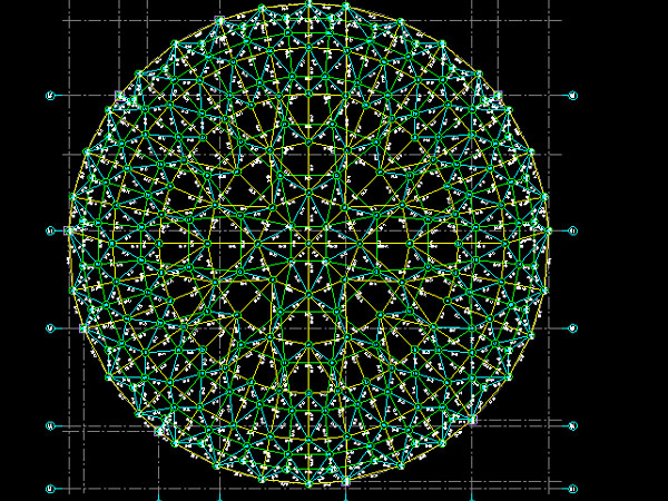 石嘴山明光正元广场圆形网架